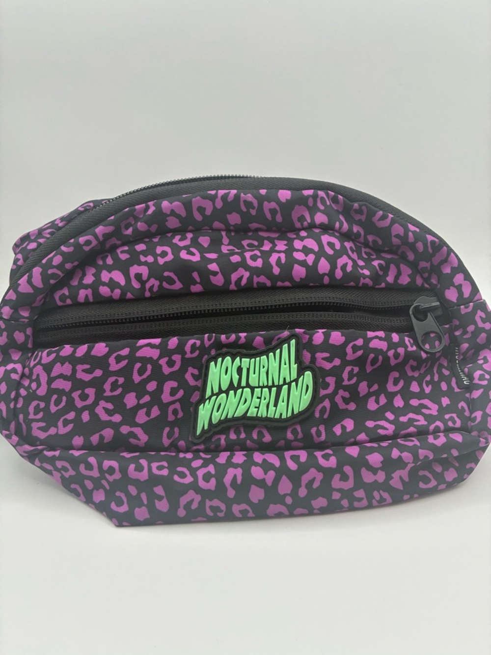 Nocturnal Wonderland Fanny Pack Purple Leopard Print Insomniac Rave Gear